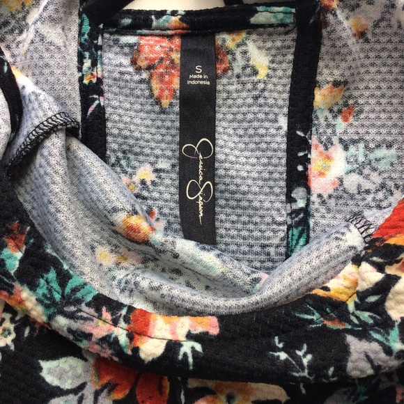 Jessica Simpson Dress Jayne Black Floral Sleeveless - Picture 7 of 8